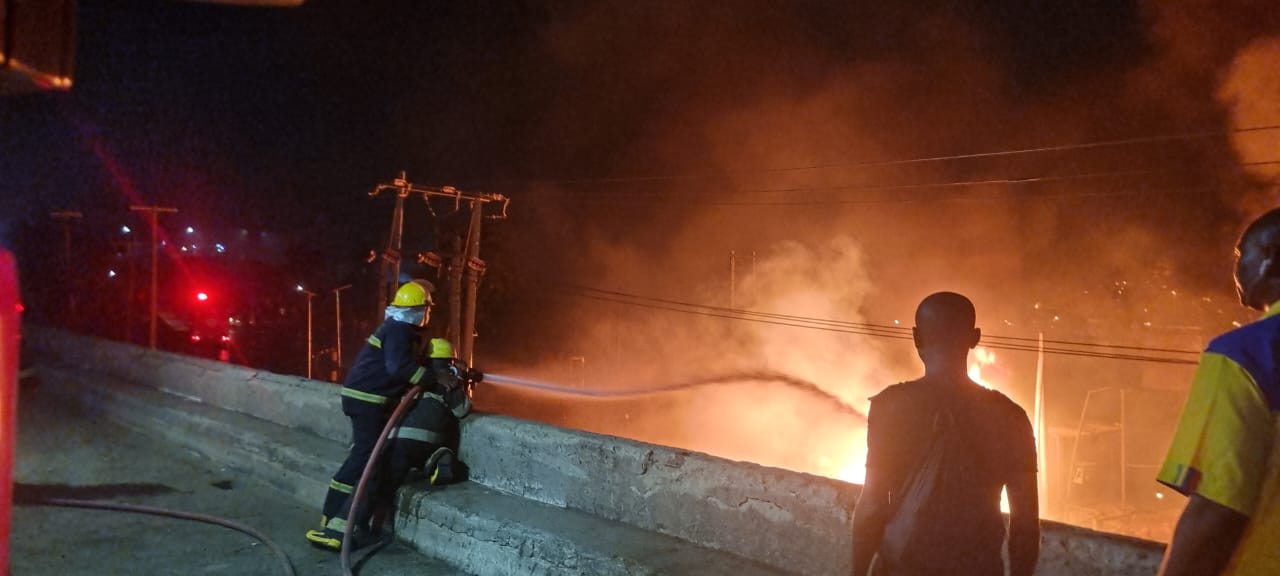 Fuel Tanker Explodes Under Otedola Bridge in Lagos State