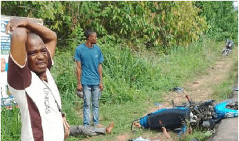 Stray cow collided with their motorcycle in Ondo.